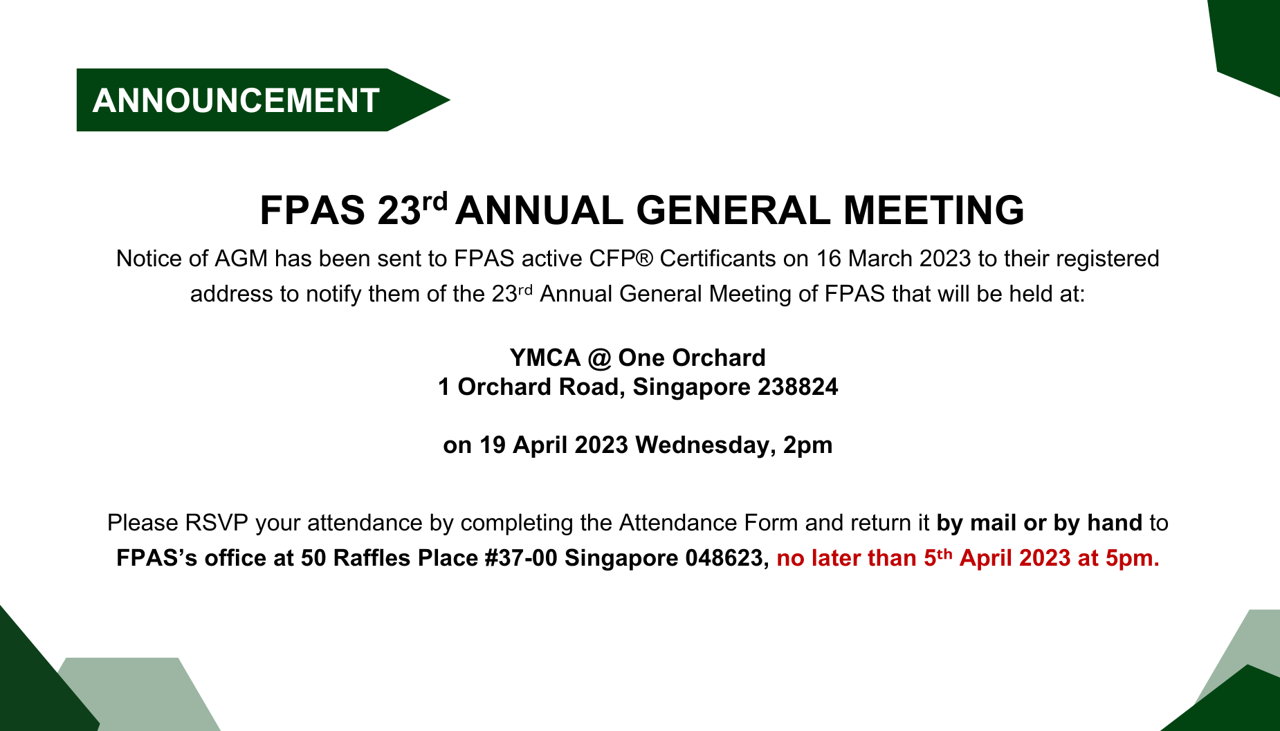 FPAS 23rd Annual General Meeting